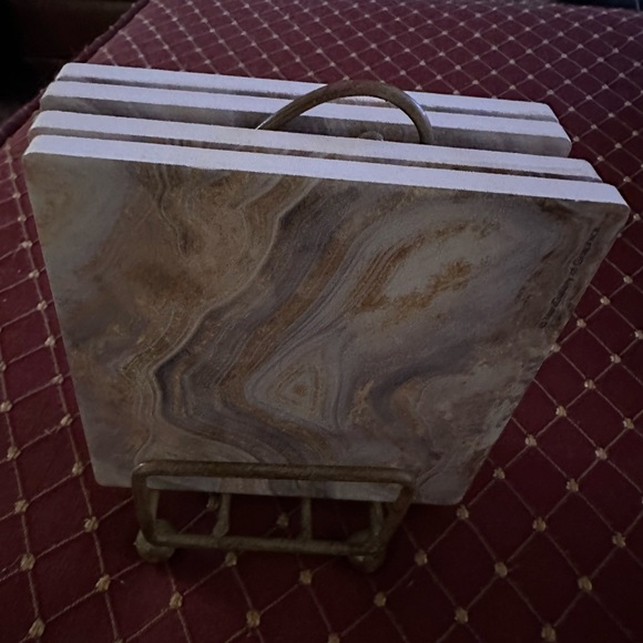 Thirstystone Cork Backed Coasters with caddy - Picture 3 of 3